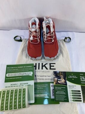 HIKE Footwear Cozely Fur Lined Ergonomic Barefoot Red Shoes 7.5